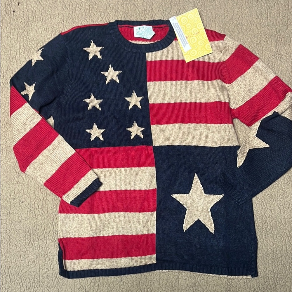 Women’s QVC American Flag Sweater